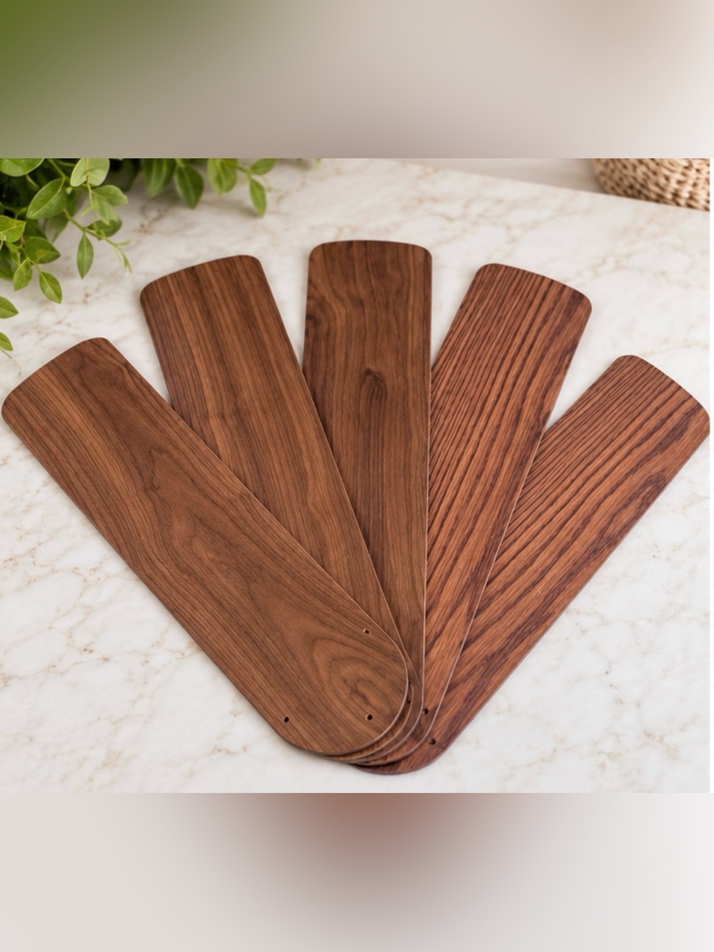NEW Westinghouse 7741500 52" Ceiling Fan Blades Oak/Walnut 5-Pack